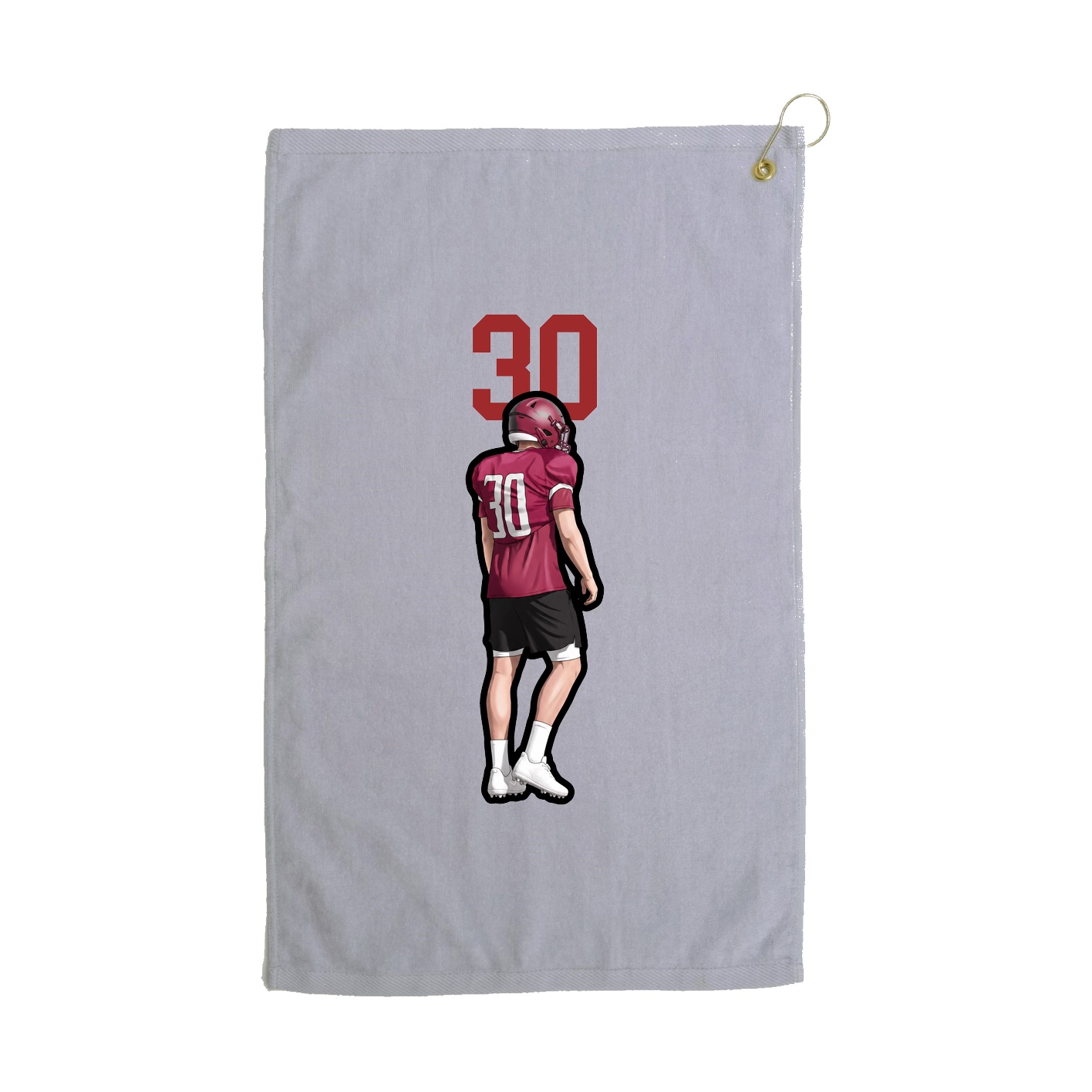 Golf Towel — Number Top in Grey