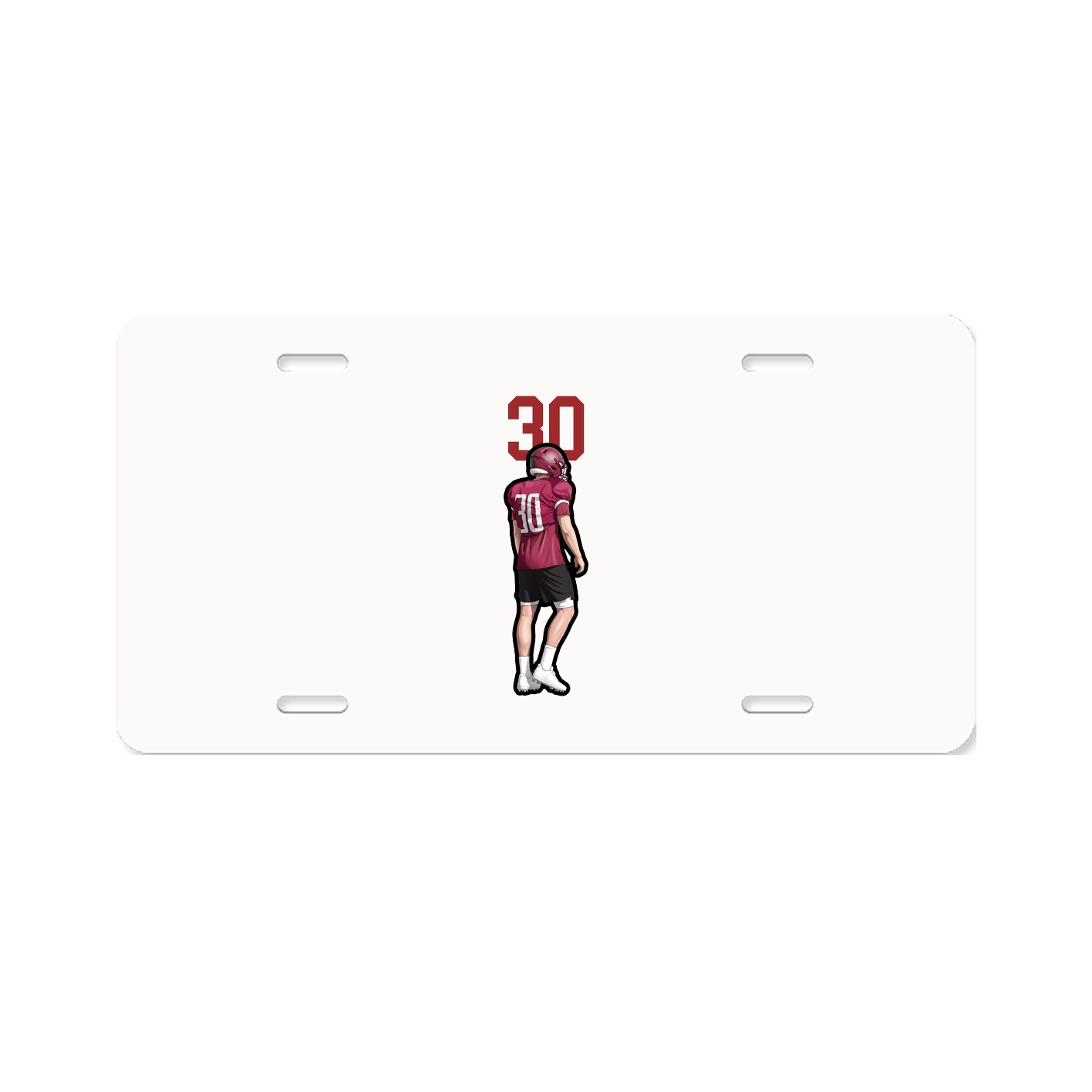License Plate — Number Top in Classic
