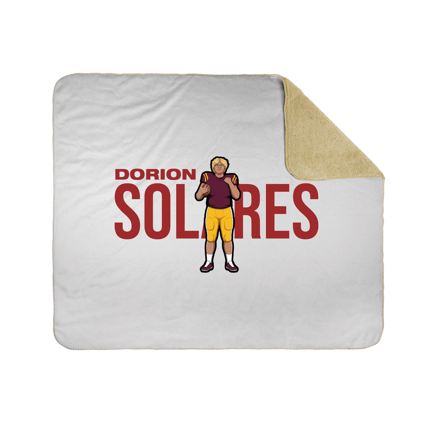 Throw Blanket — Player Name in White