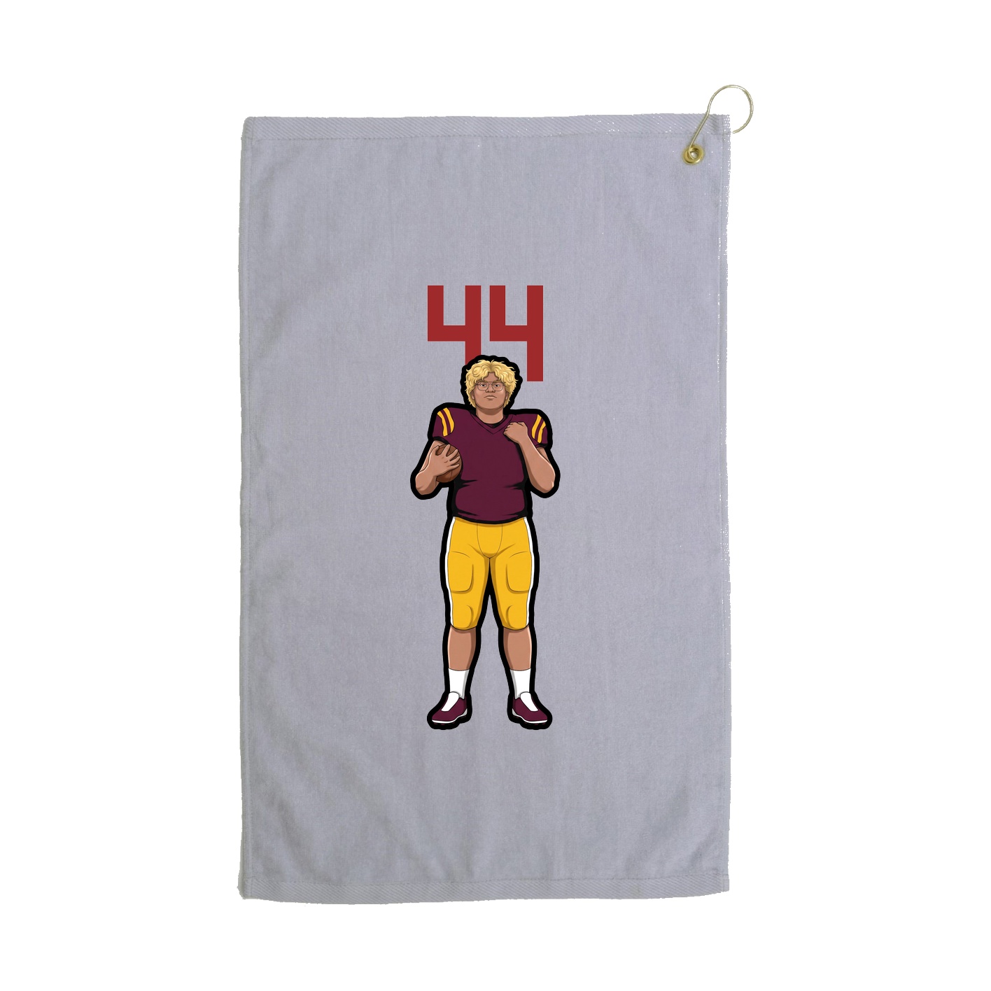 Golf Towel — Number Top in Grey