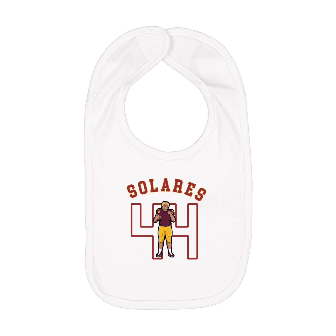 Infant Bib — Shirsey Arch in White
