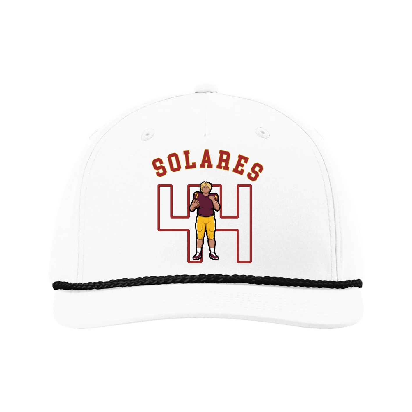 Five-Panel Classic Rope Cap — Shirsey Arch in White