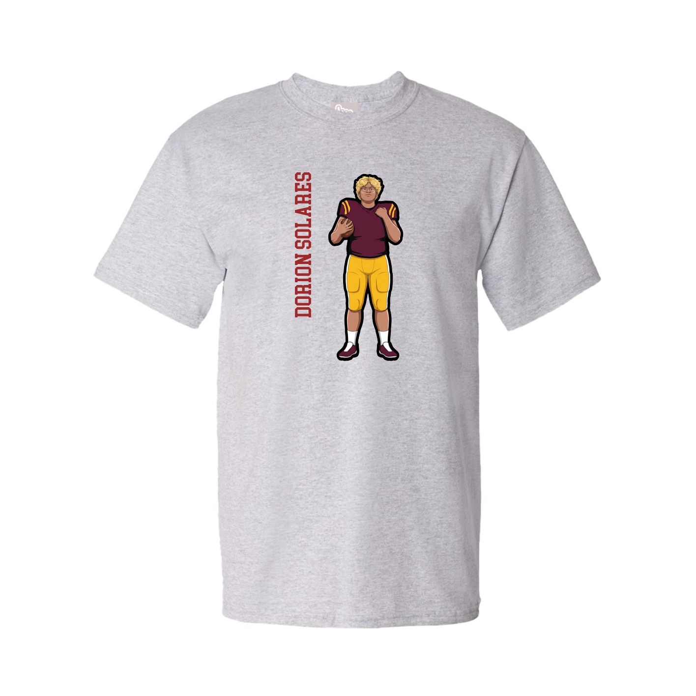 Tee — Name Vertical in Grey