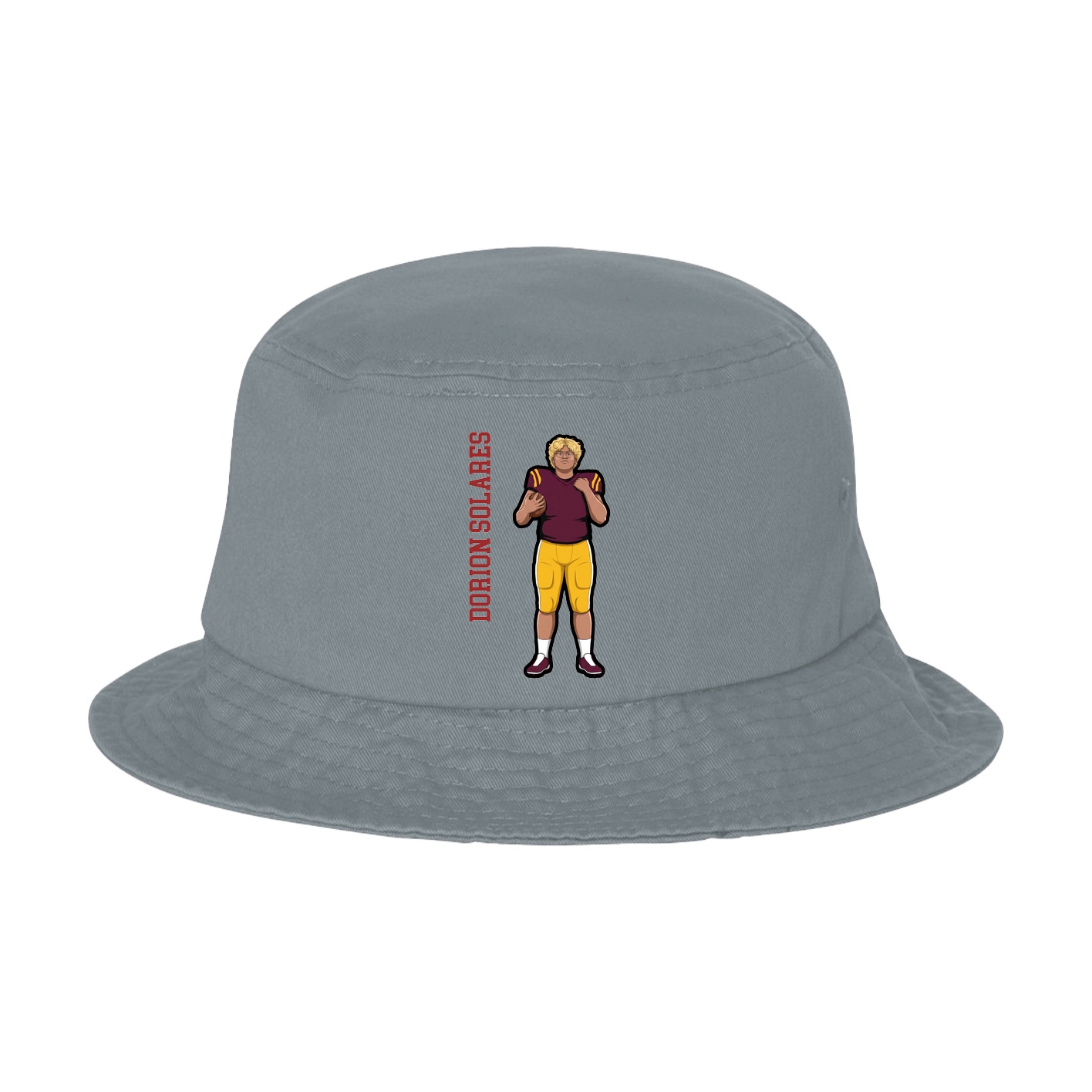 Bucket Cap — Name Vertical in Grey