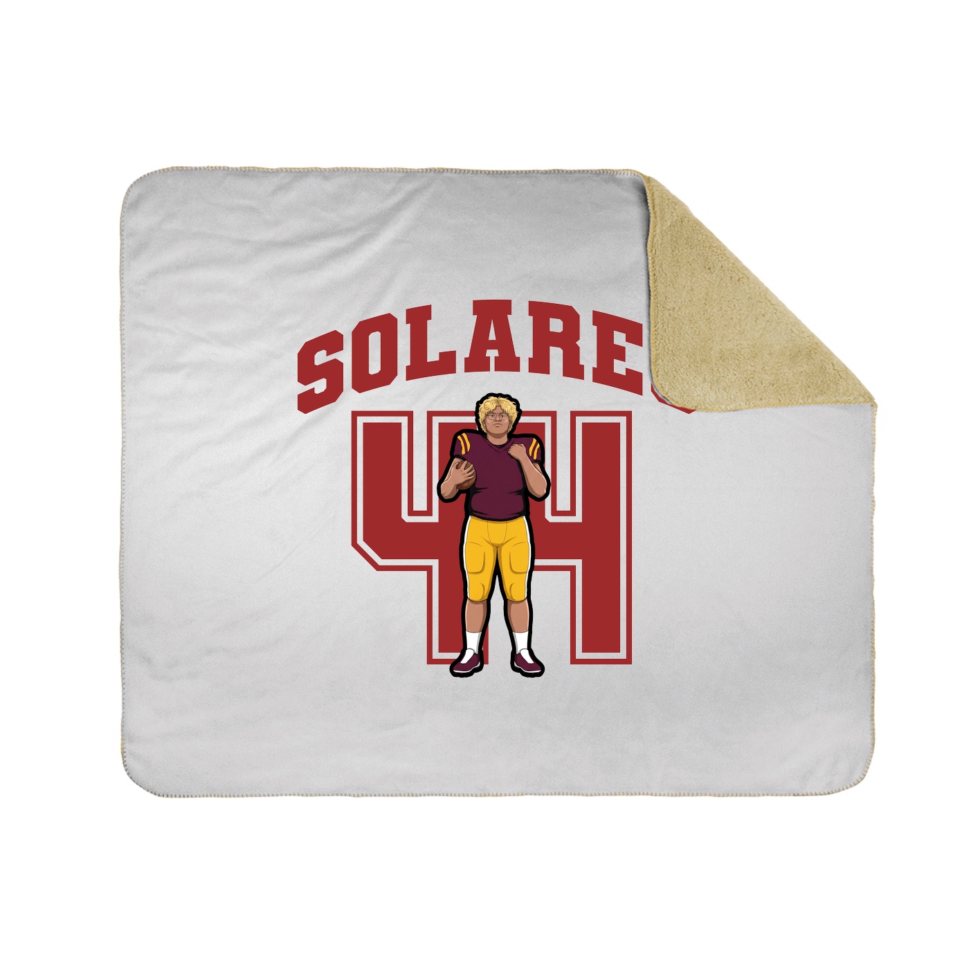 Throw Blanket — Number in White