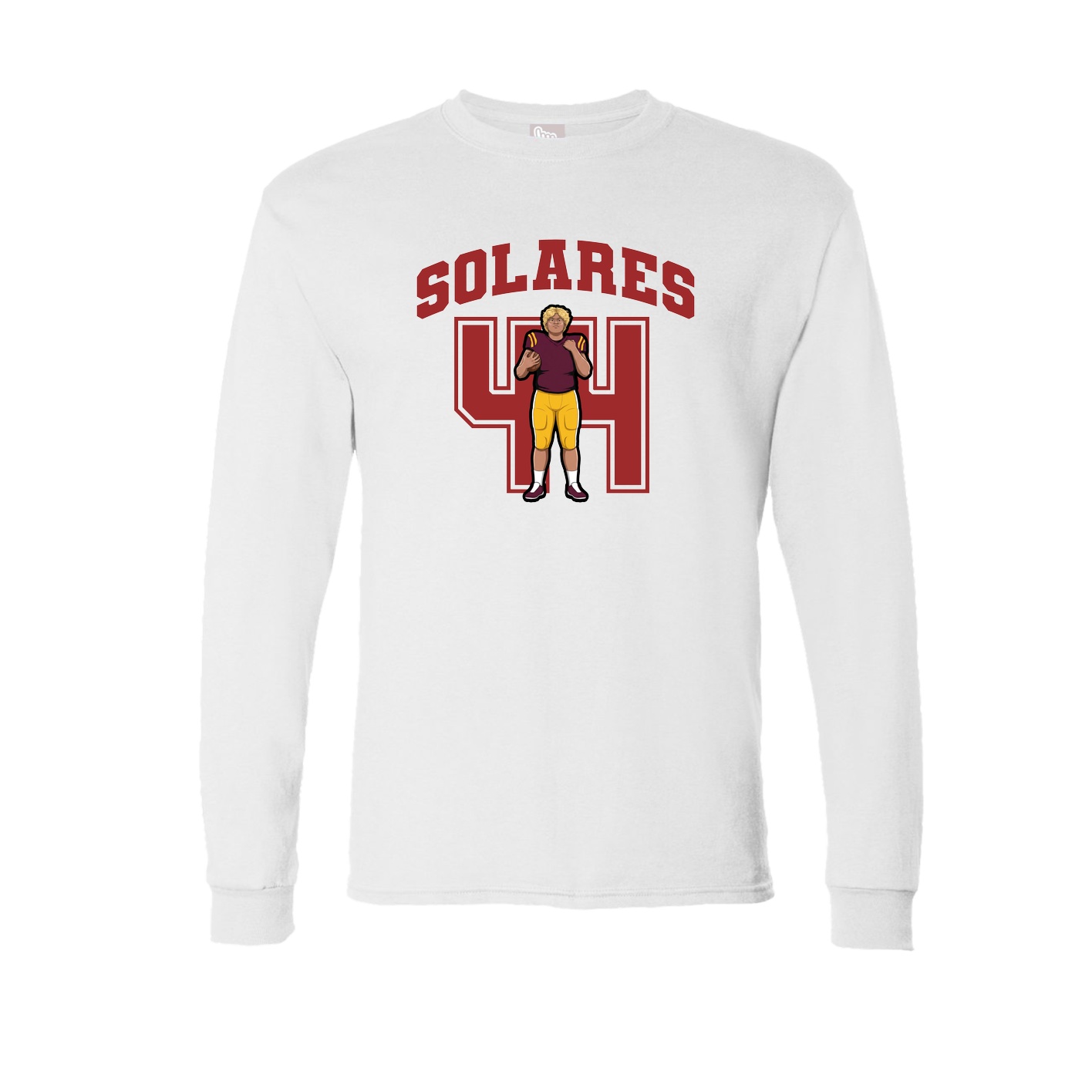 Long Sleeve Tee — Number in White