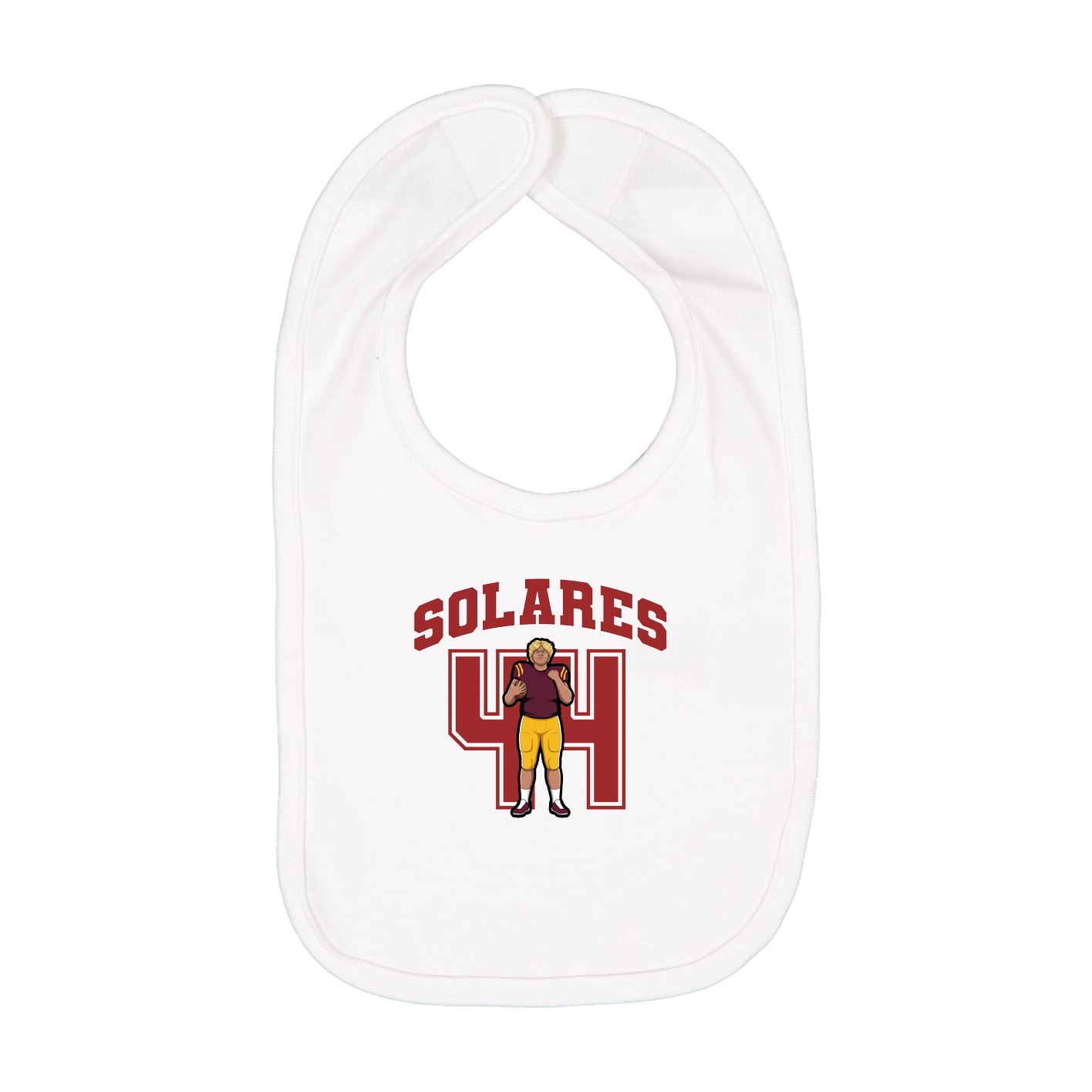 Infant Bib — Number in White