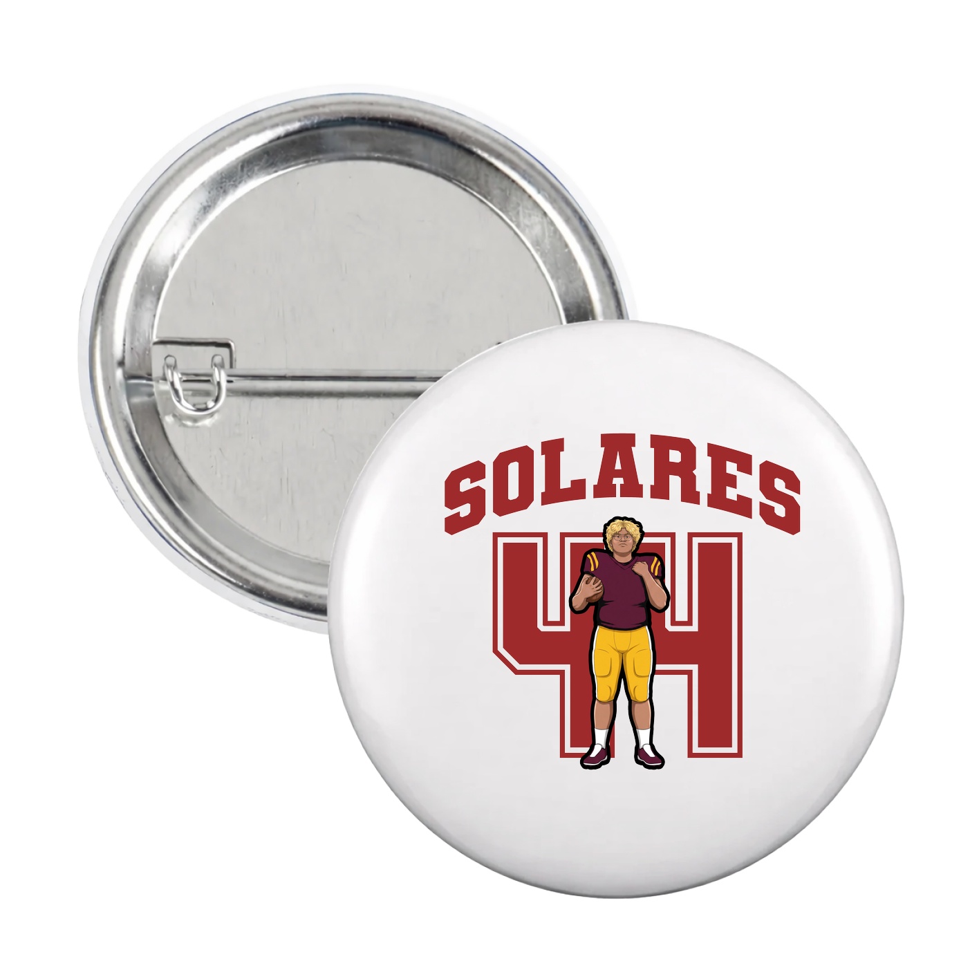 Game Day Button — Number in White
