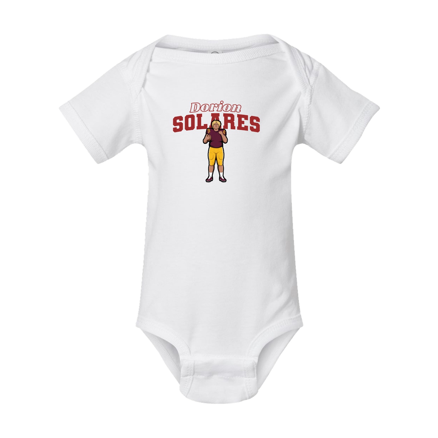 Baby Onesie — Name Arch in White