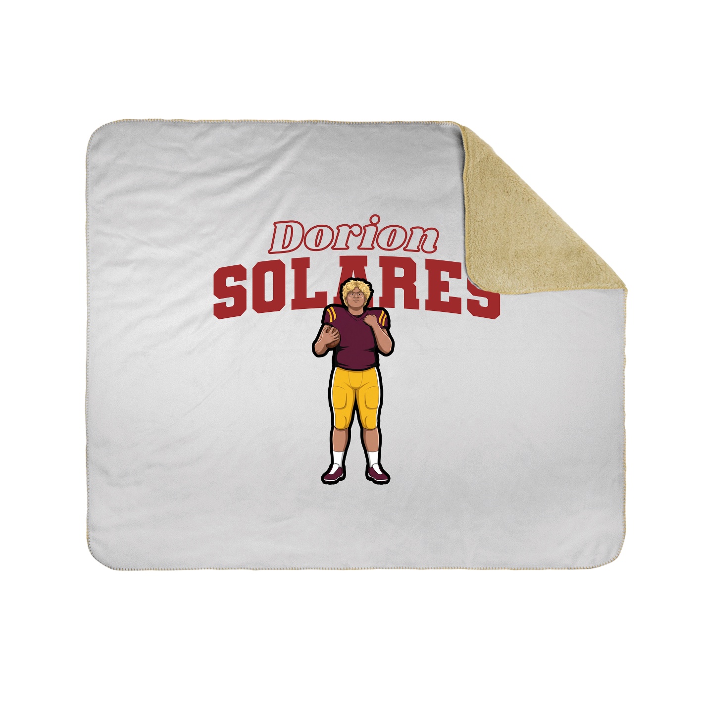 Throw Blanket — Name Arch in White