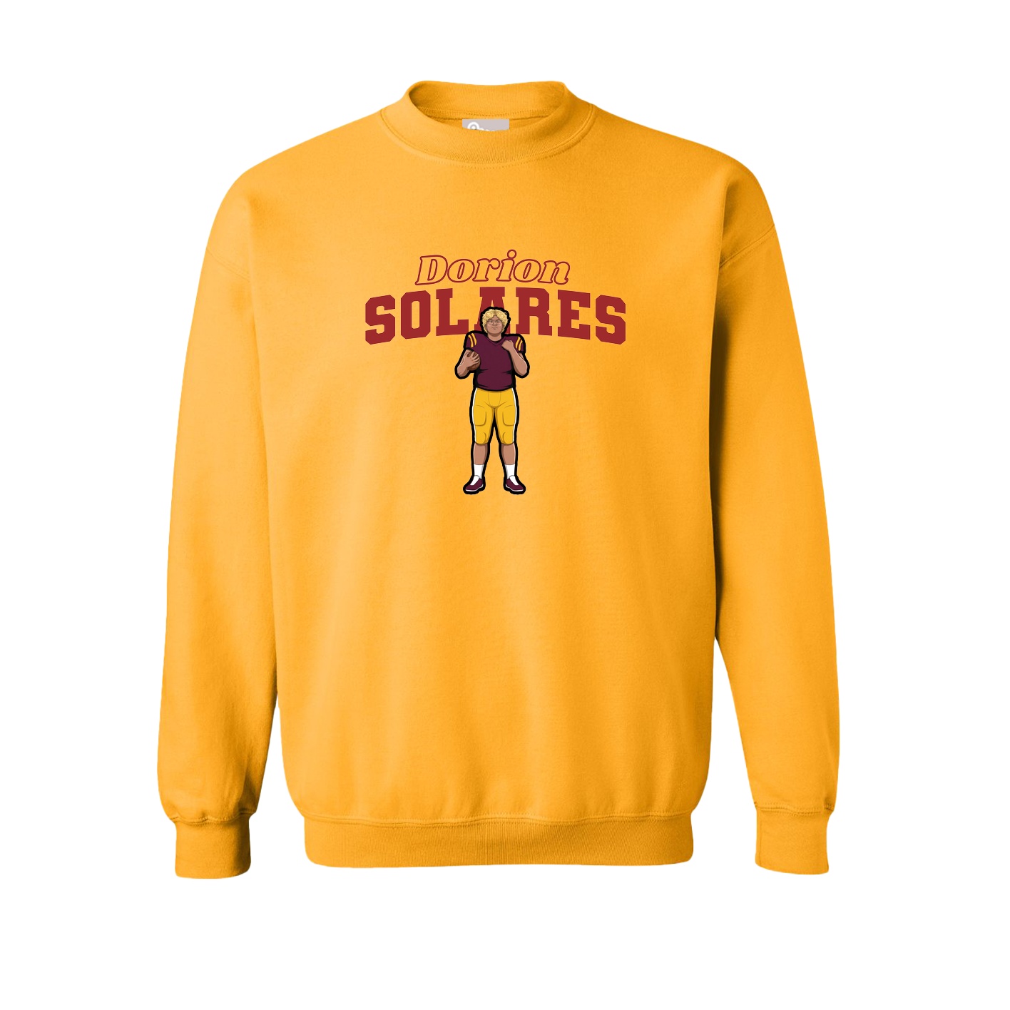 Fleece Crew — Name Arch in Gold