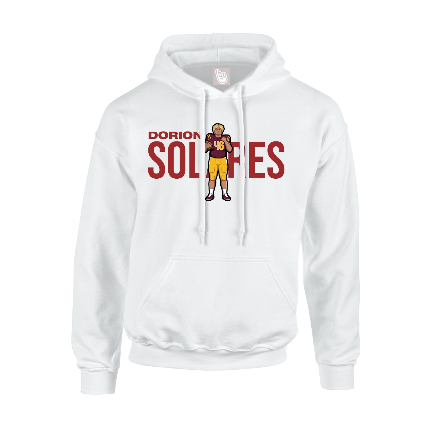 Youth Hoodie — Player Name in White