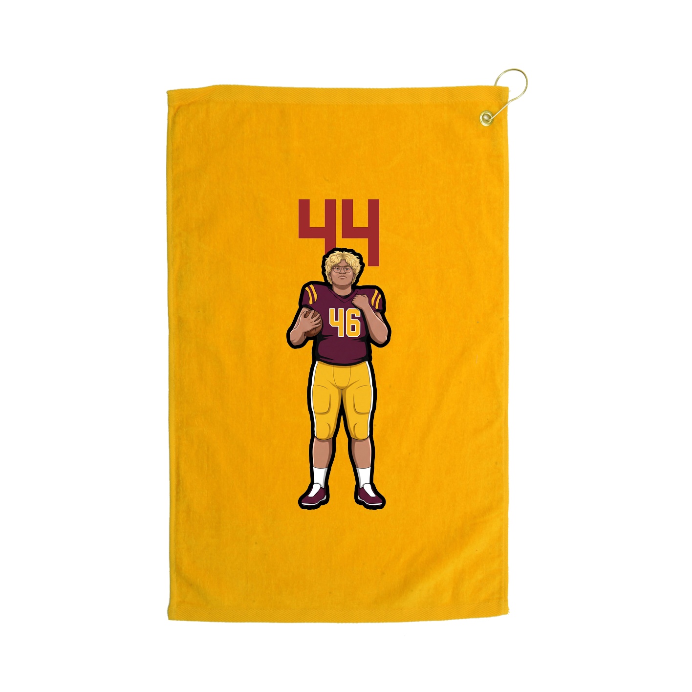 Golf Towel — Number Top in Gold