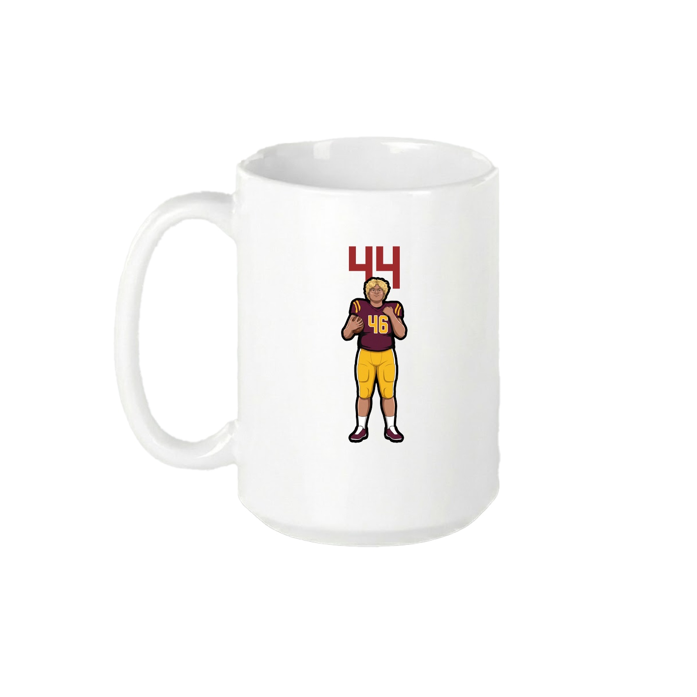 15oz Coffee Mug — Number Top in White