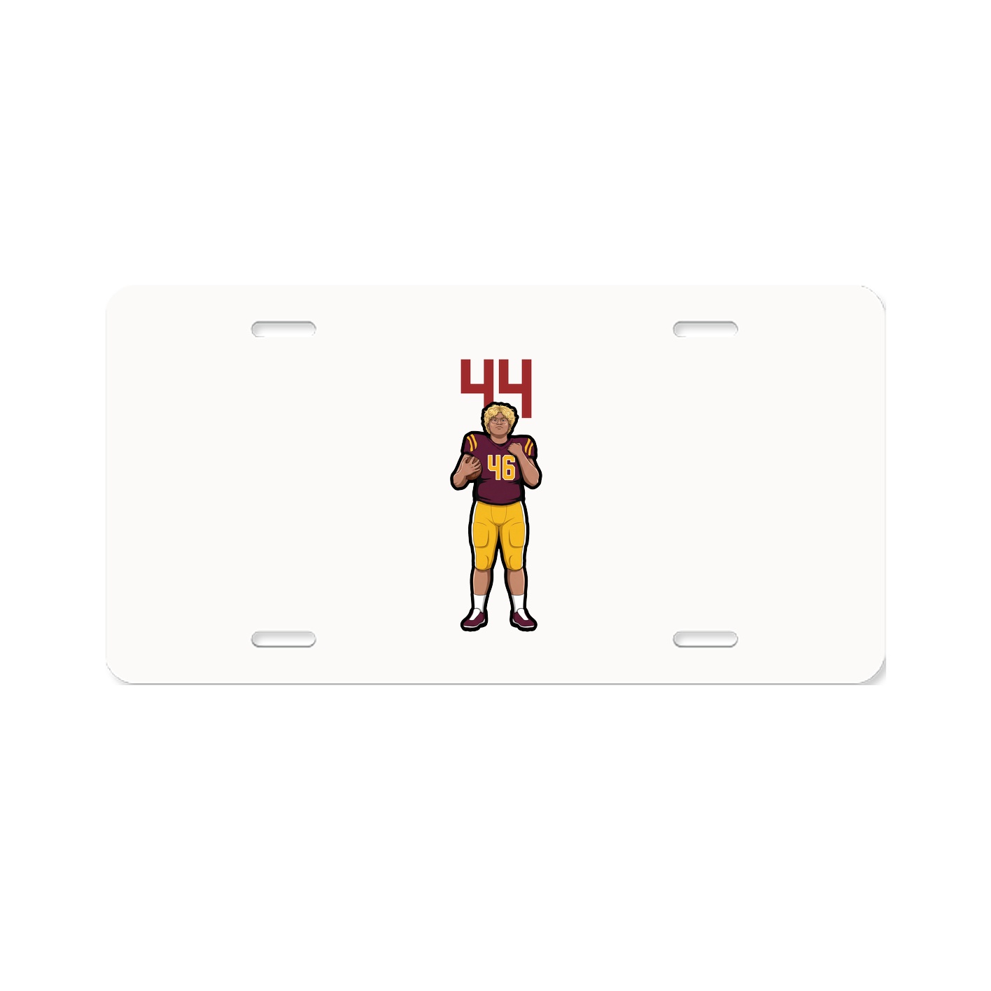 License Plate — Number Top in Classic