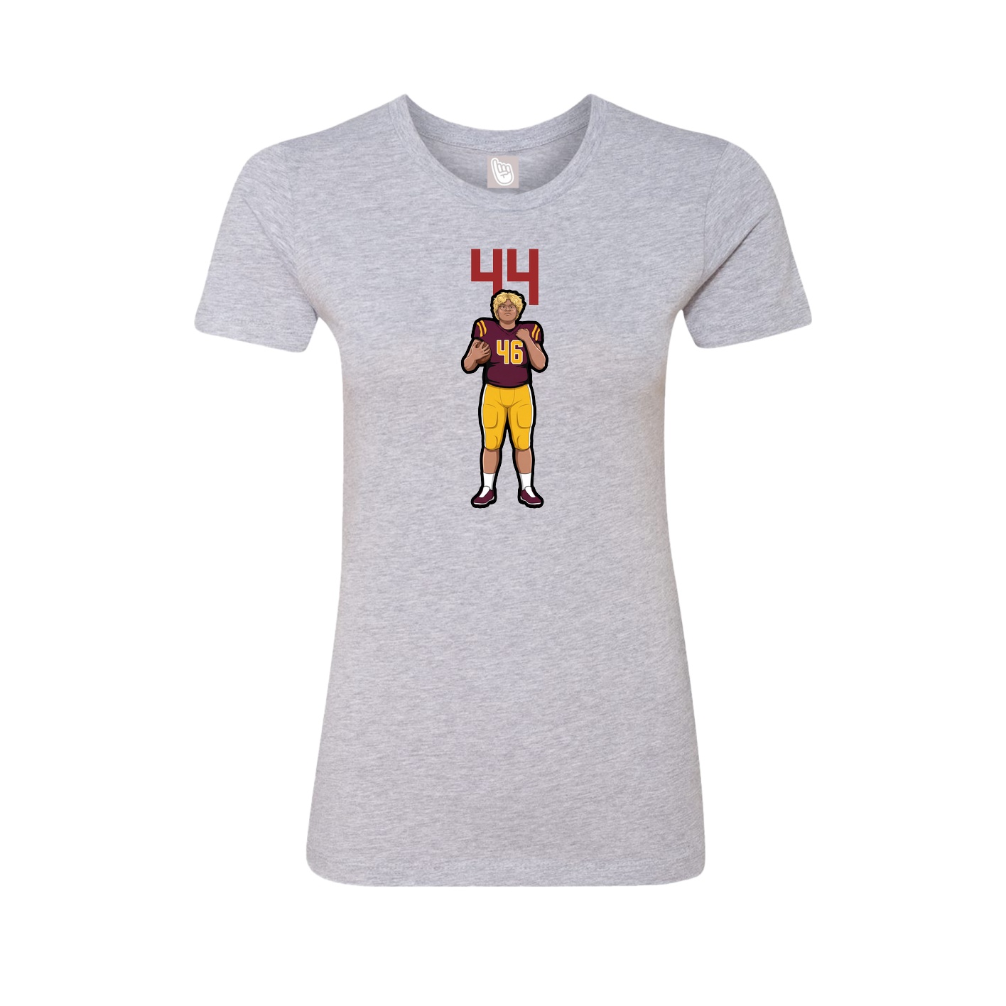 Womens Tee — Number Top in Grey