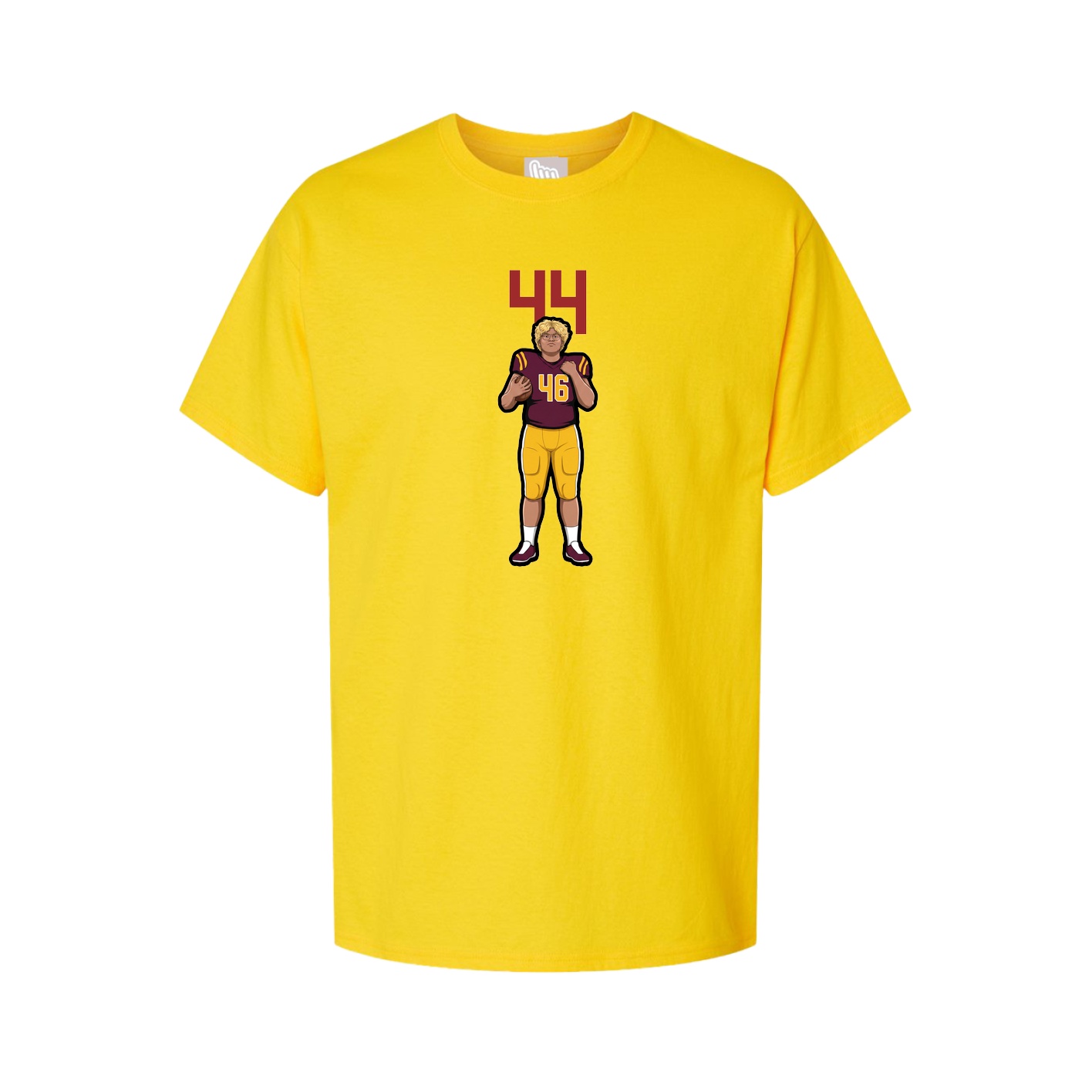 Youth Tee — Number Top in Gold