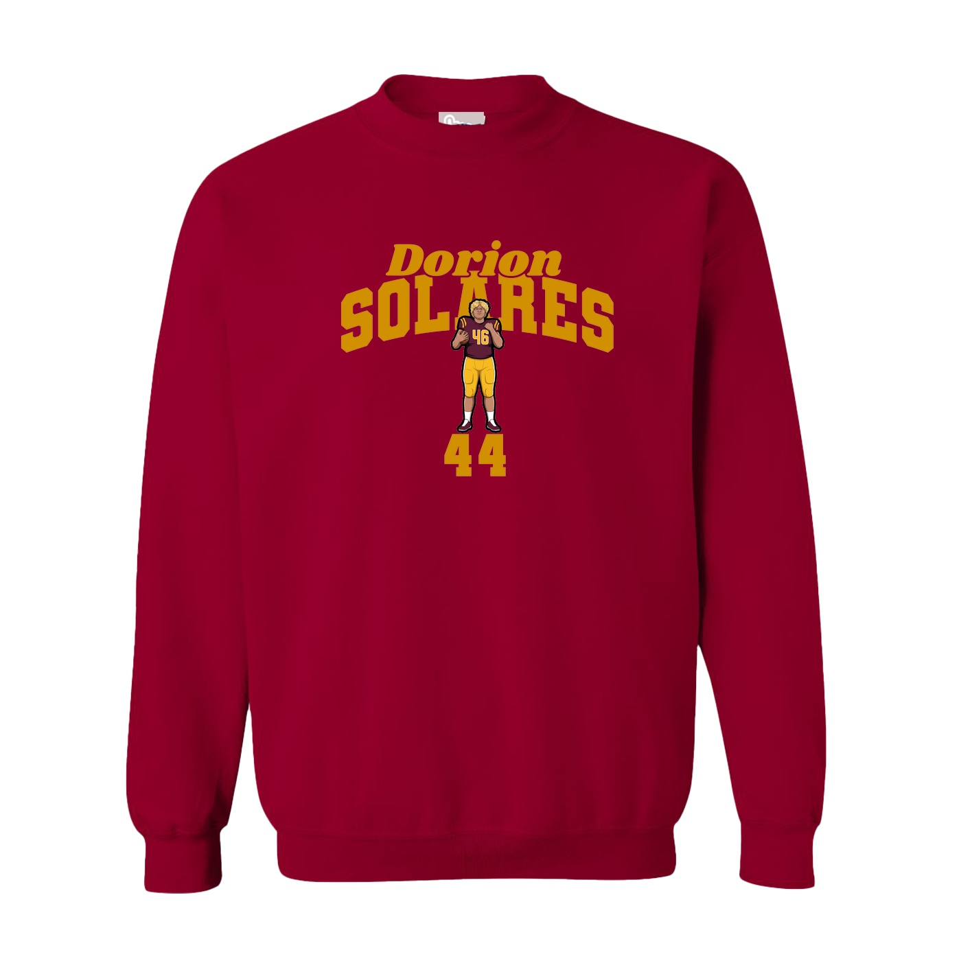 Fleece Crew — Signature Arch in Cardinal