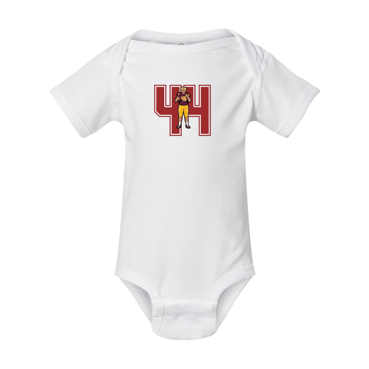 Baby Onesie — Number in White
