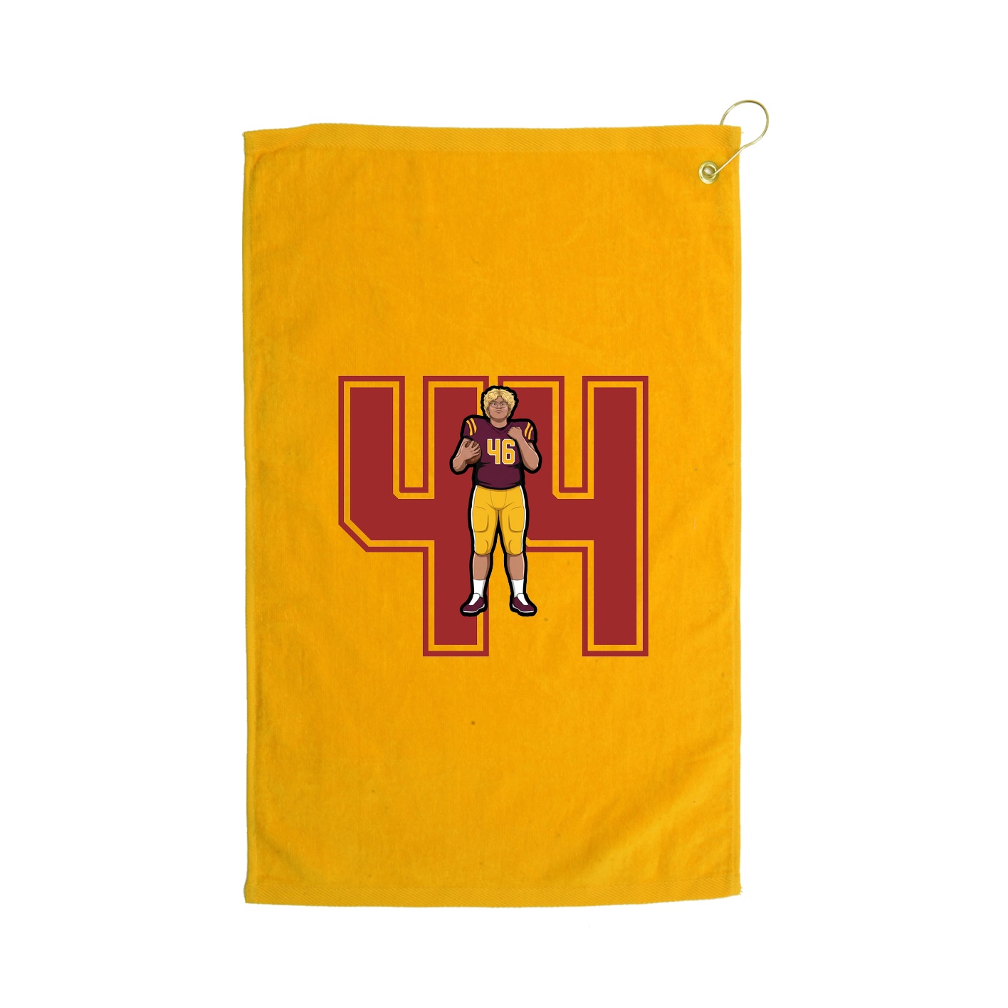 Golf Towel — Number in Gold