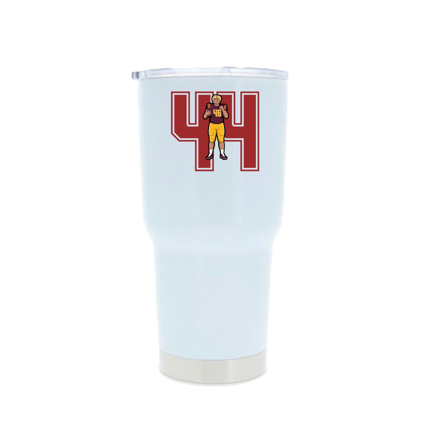 30oz Stainless Steel Tumbler — Number in White