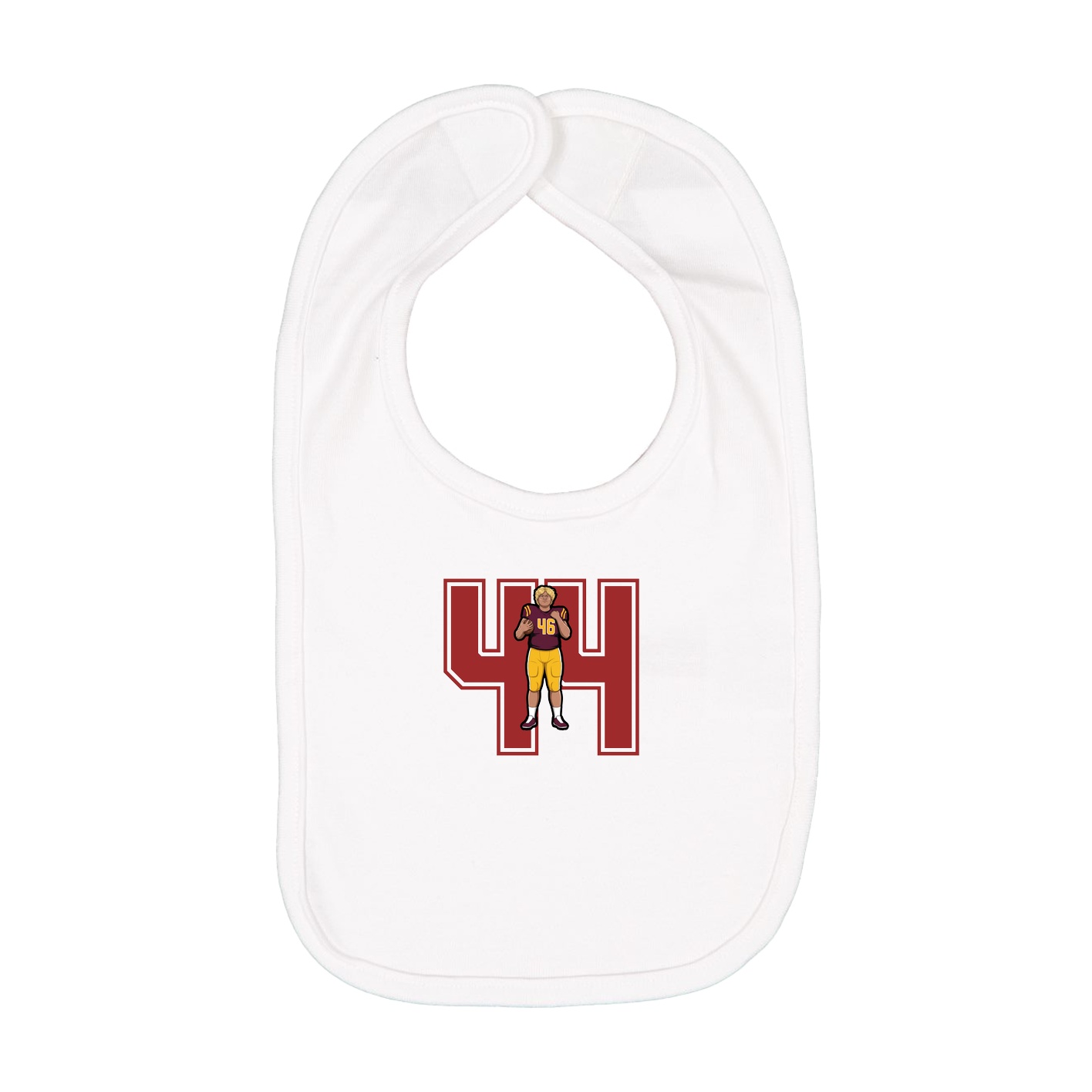 Infant Bib — Number in White