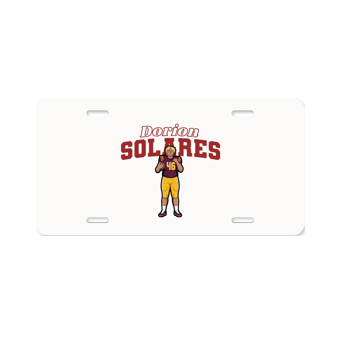 License Plate — Name Arch in Classic