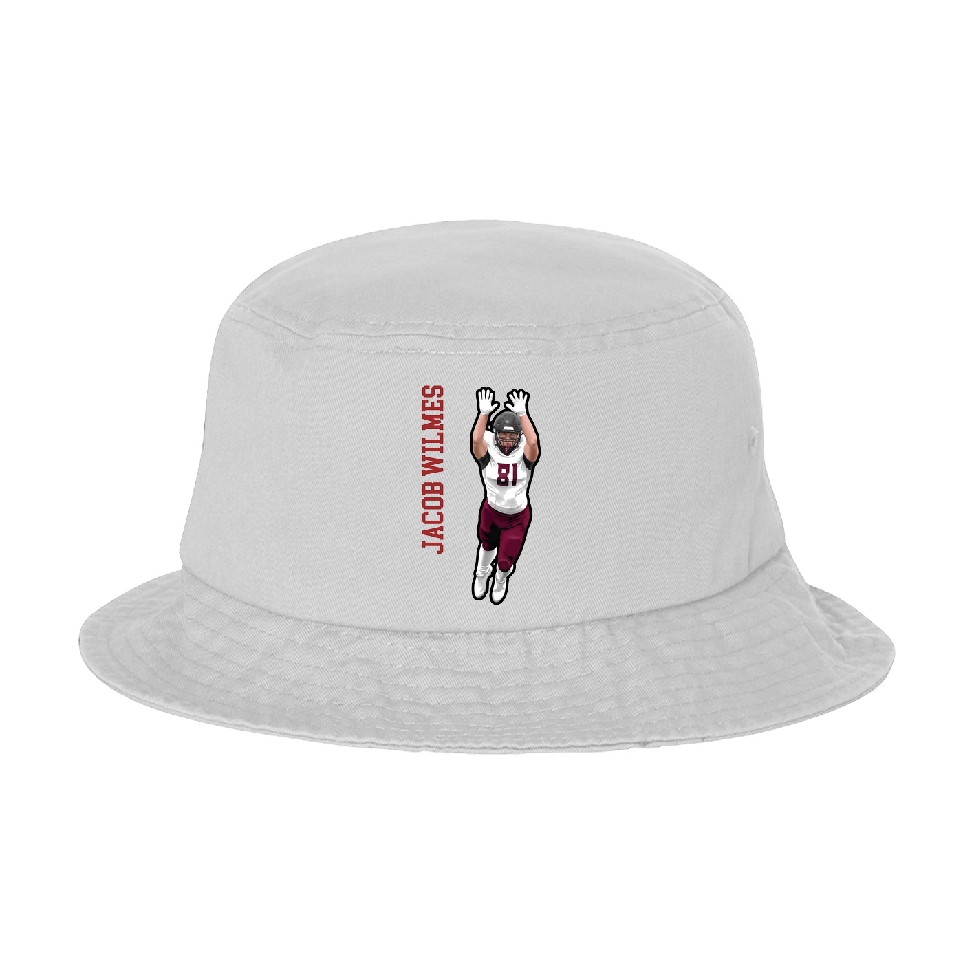 Bucket Cap — Name Vertical in White
