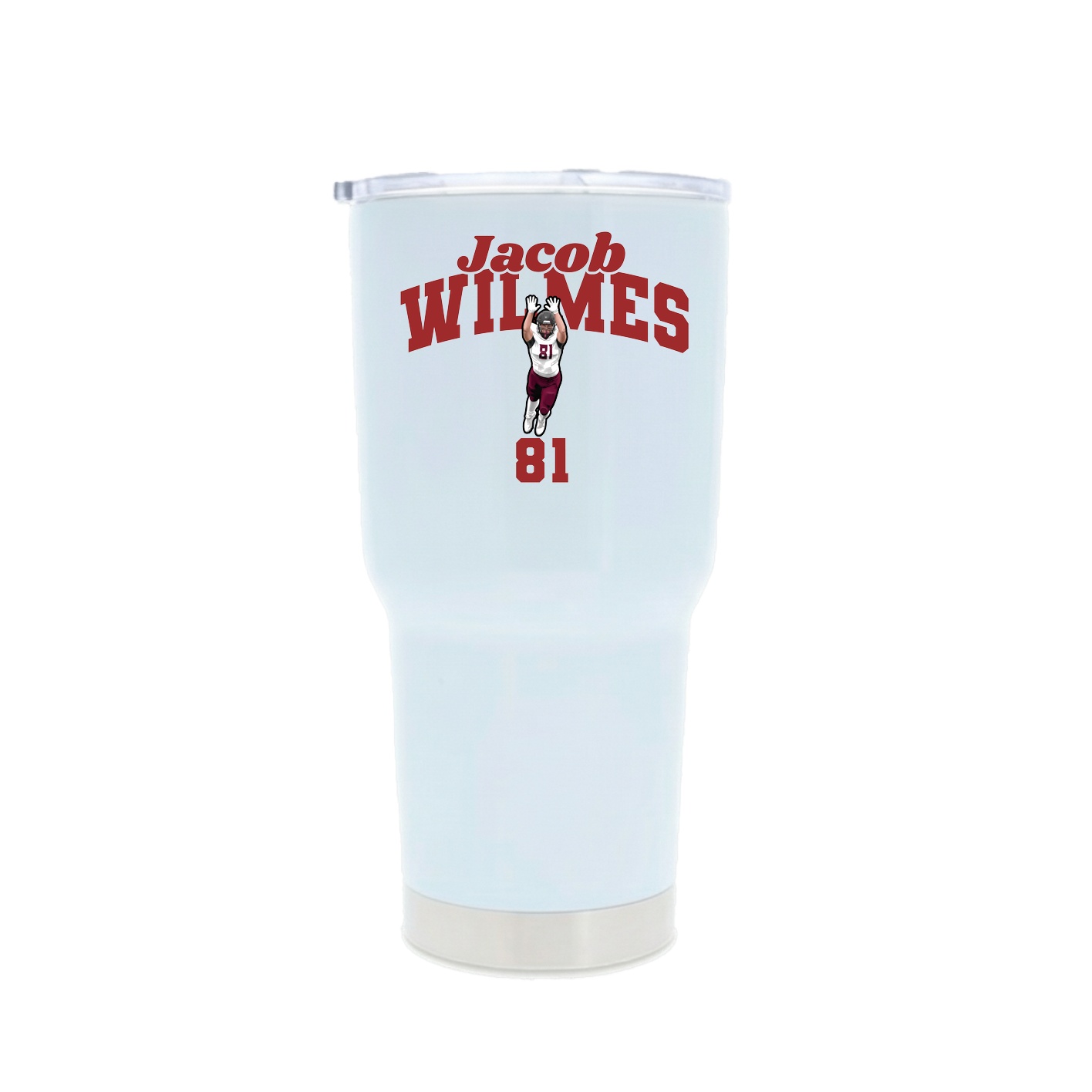 30oz Stainless Steel Tumbler — Signature Arch in White