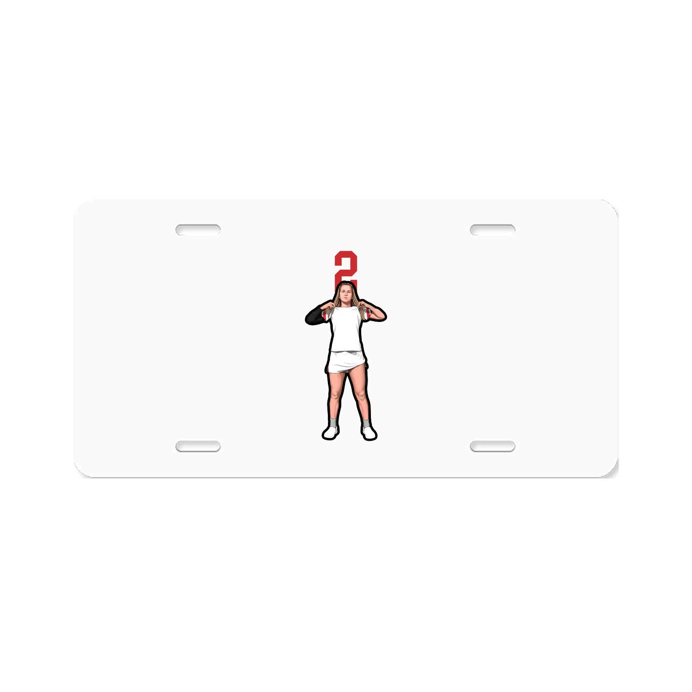 License Plate — Number Top in Classic