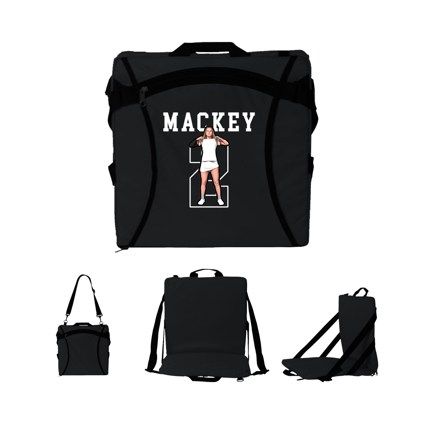 Folding Stadium Seat — Shirsey in Black