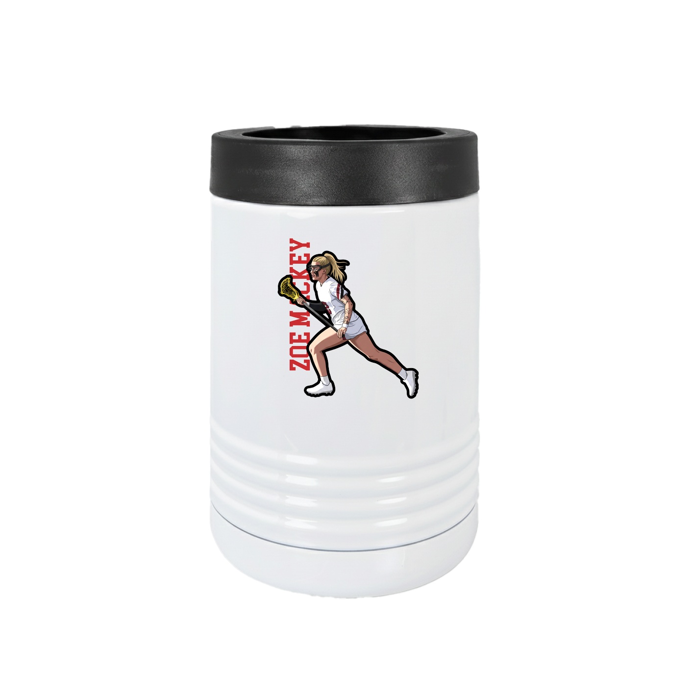 Beverage Holder — Name Vertical in White