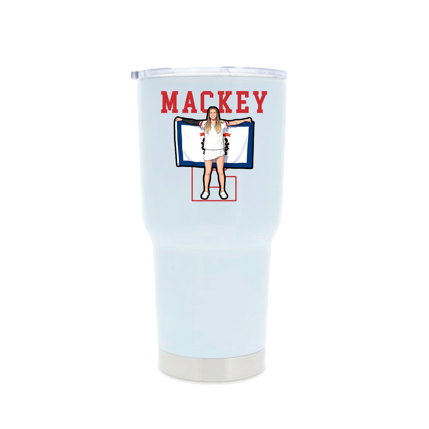 30oz Stainless Steel Tumbler — Shirsey in White
