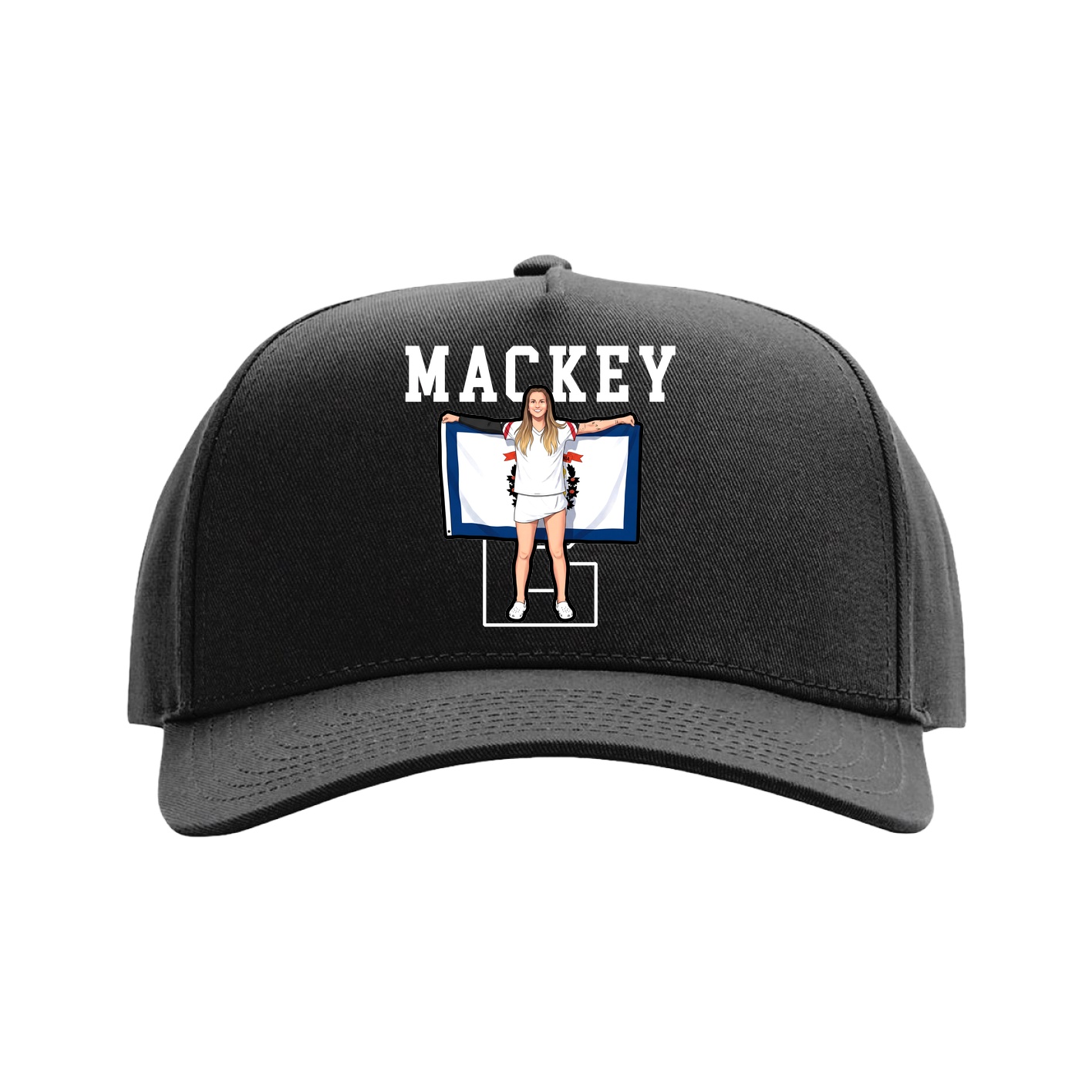 Full Fabric Five-Panel Champ Cap — Shirsey in Black