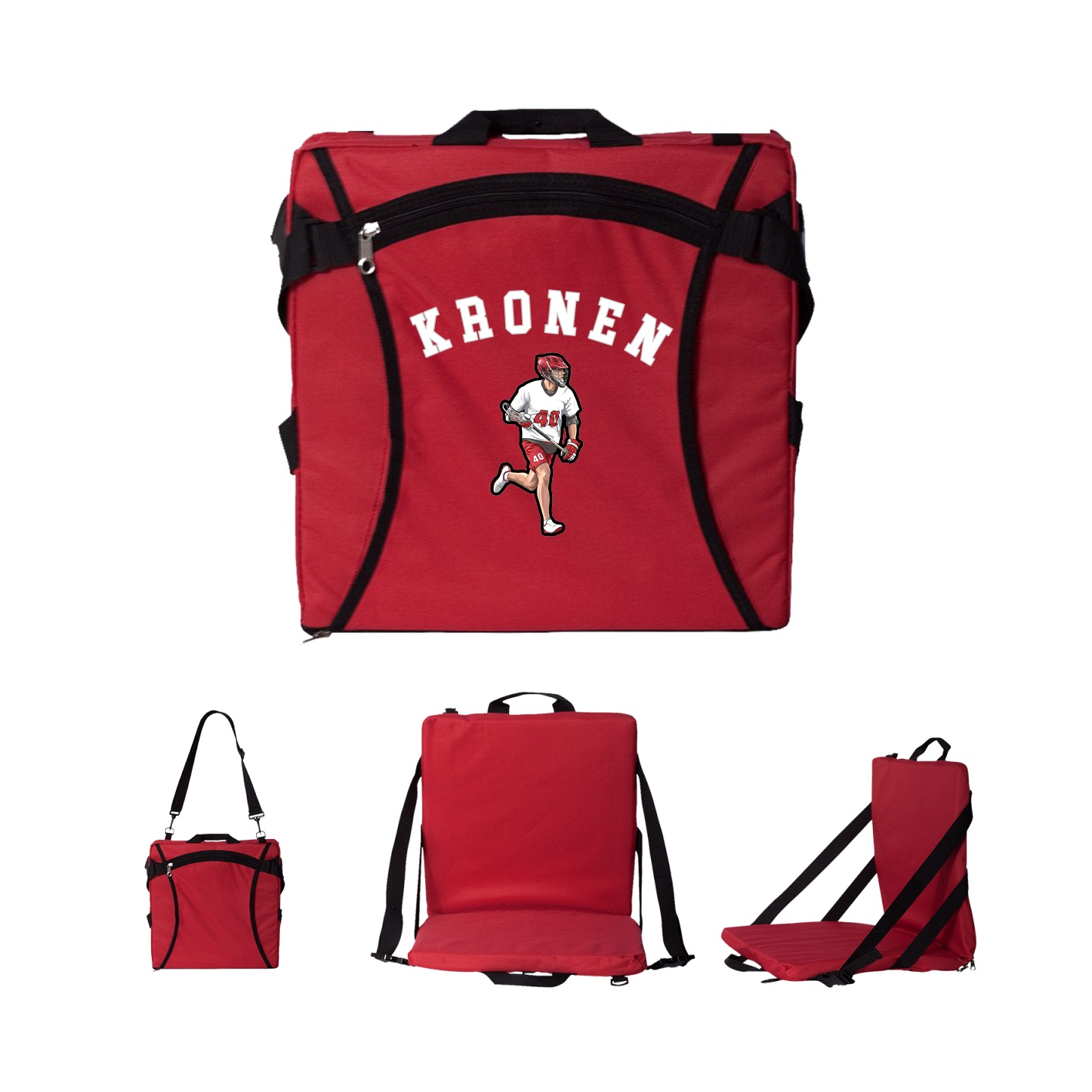 Folding Stadium Seat — Shirsey Arch in Red