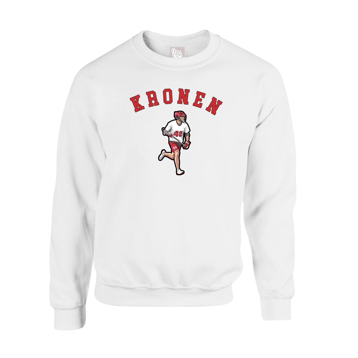 Fleece Crew — Shirsey Arch in White