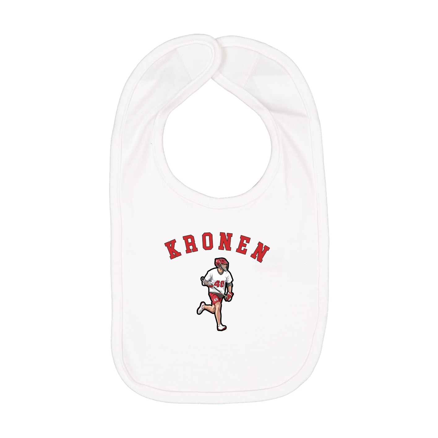 Infant Bib — Shirsey Arch in White