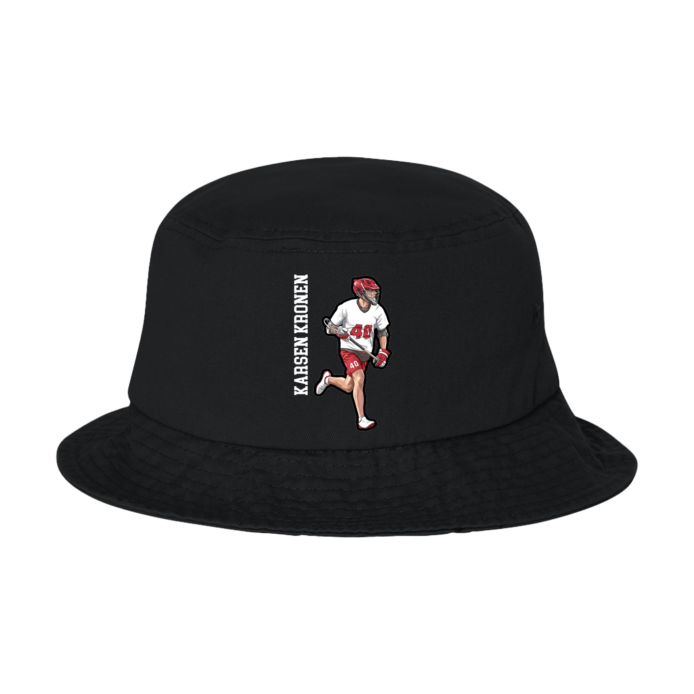 Bucket Cap — Name Vertical in Black