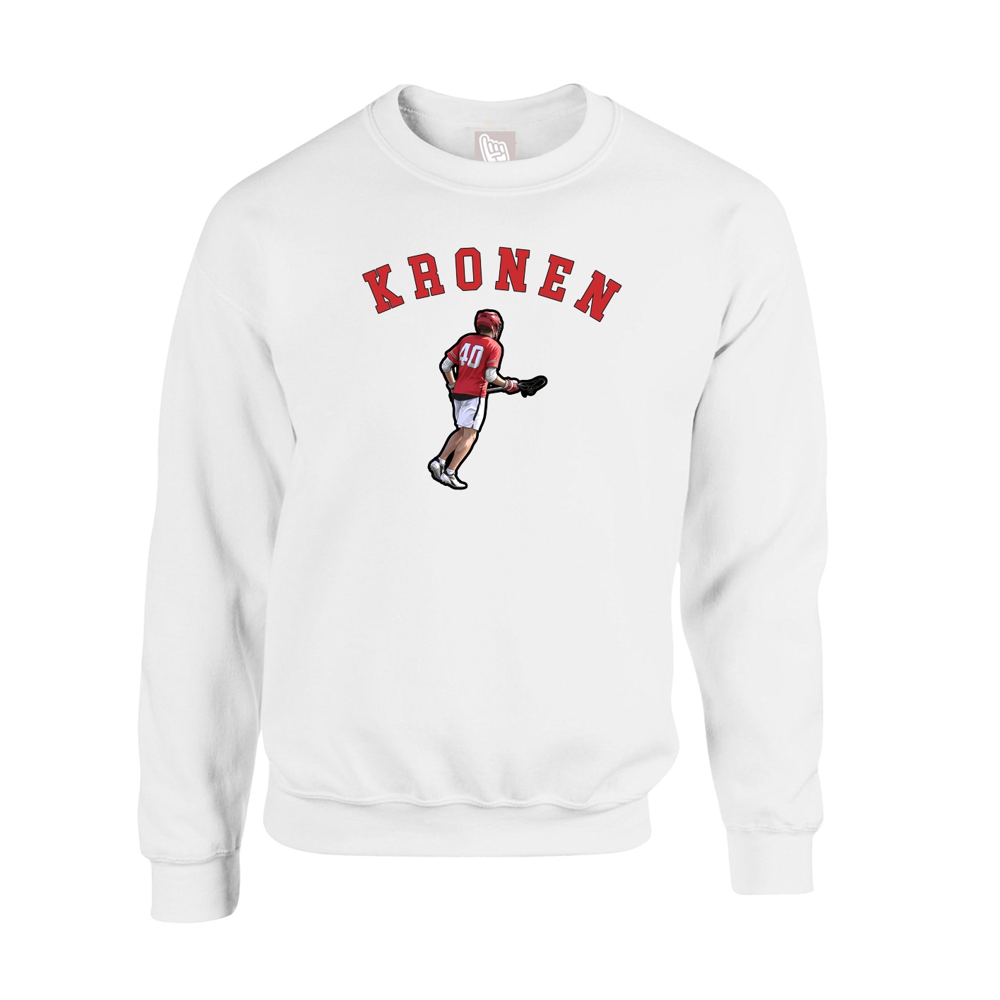 Fleece Crew — Shirsey Arch in White