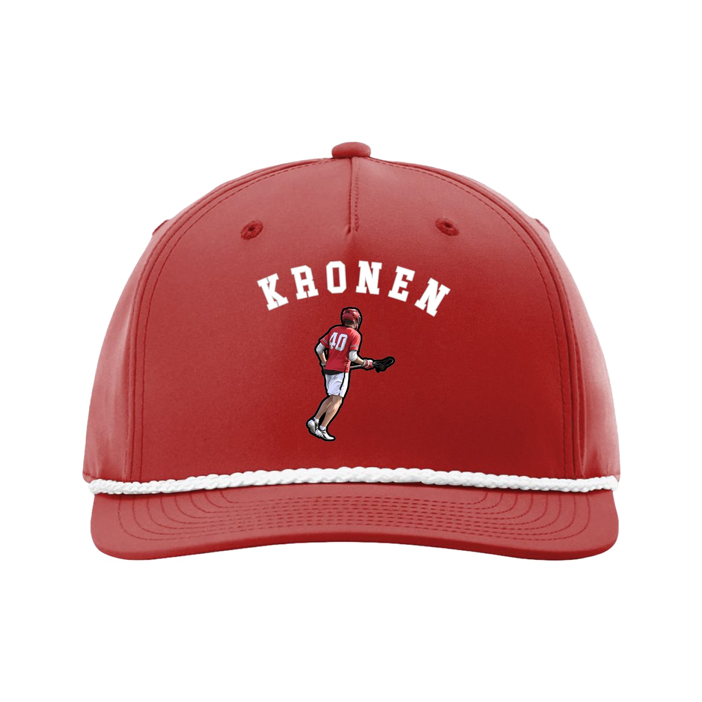 Five-Panel Classic Rope Cap — Shirsey Arch in Red