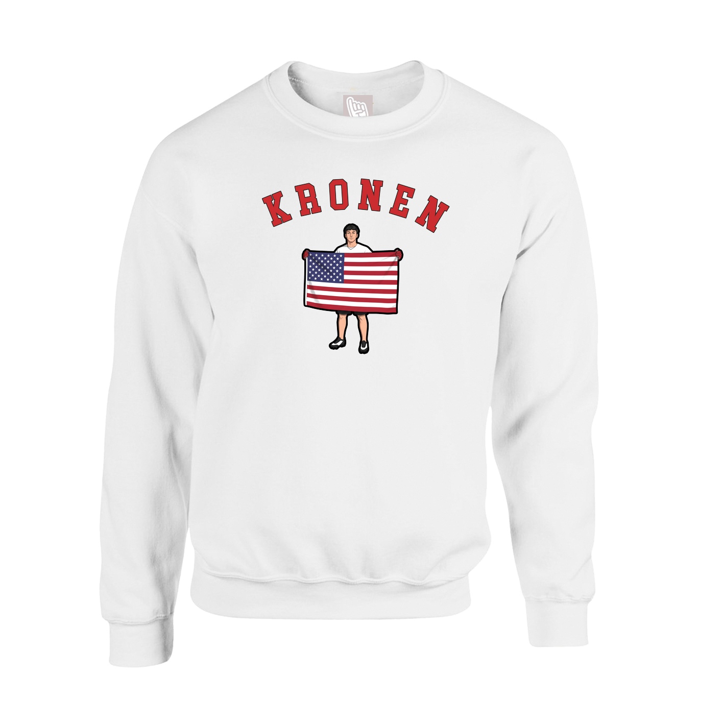 Fleece Crew — Shirsey Arch in White