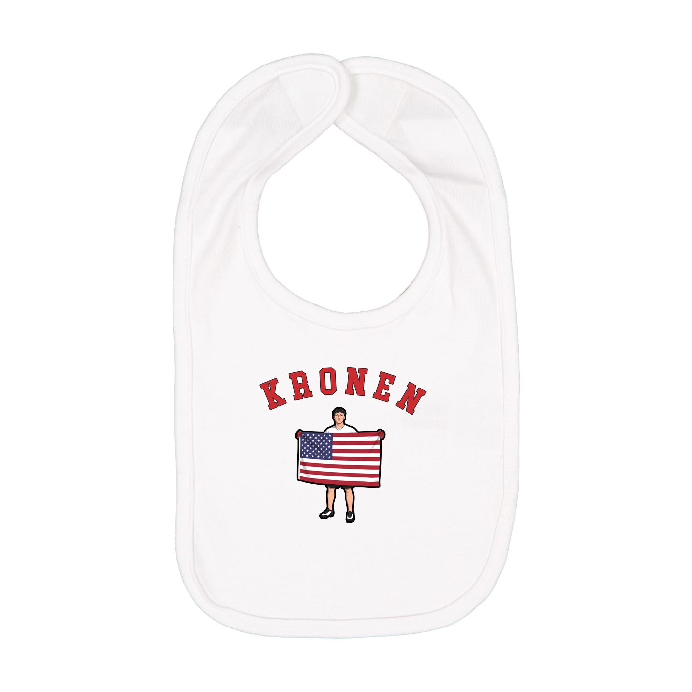 Infant Bib — Shirsey Arch in White