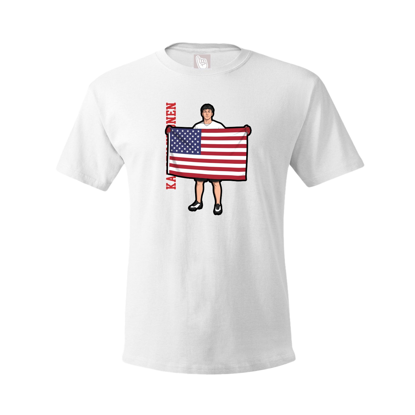 Youth Tee — Name Vertical in White