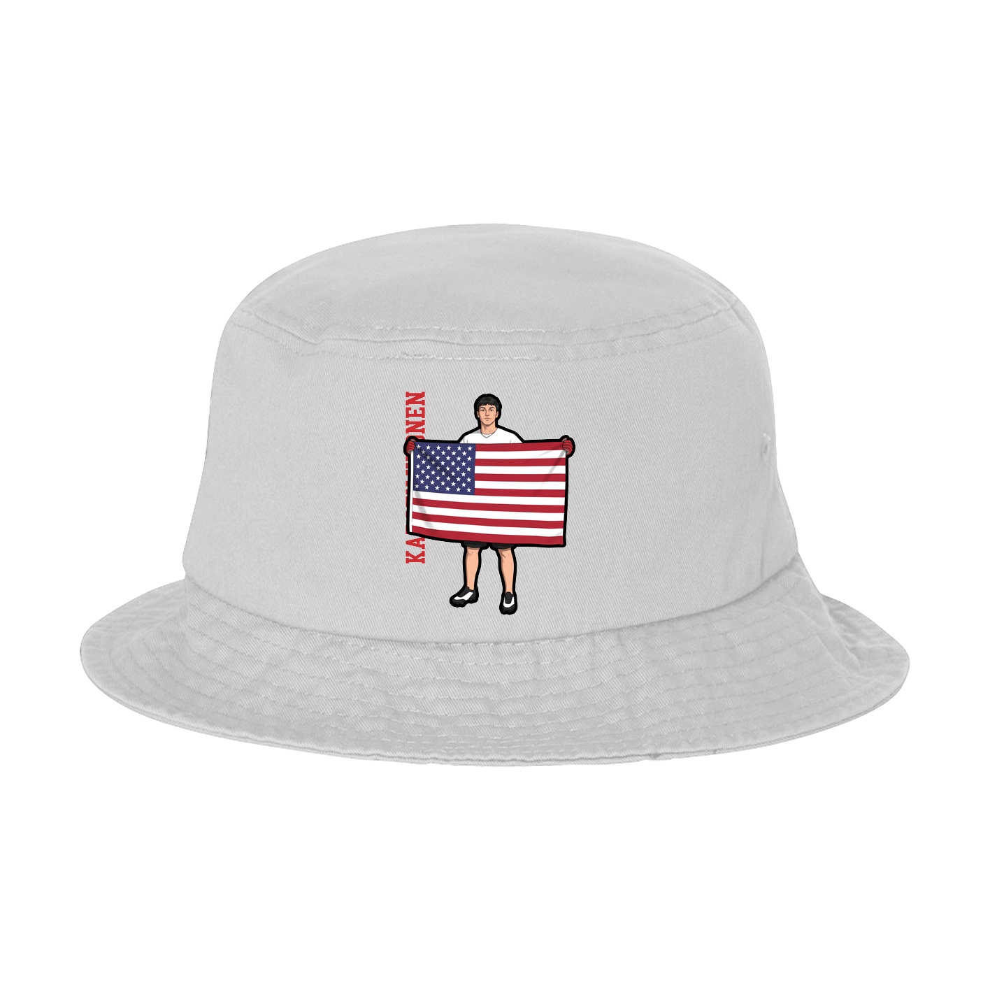 Bucket Cap — Name Vertical in White