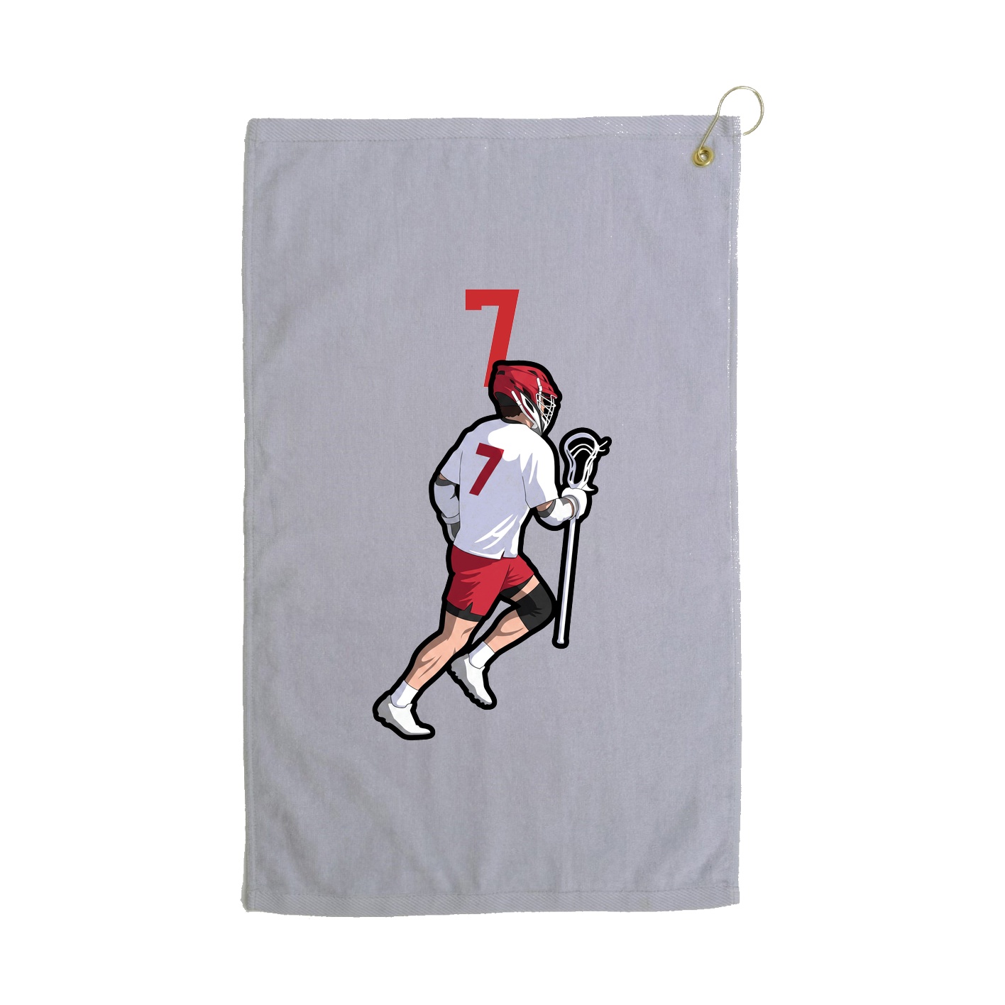 Golf Towel — Number Top in Grey