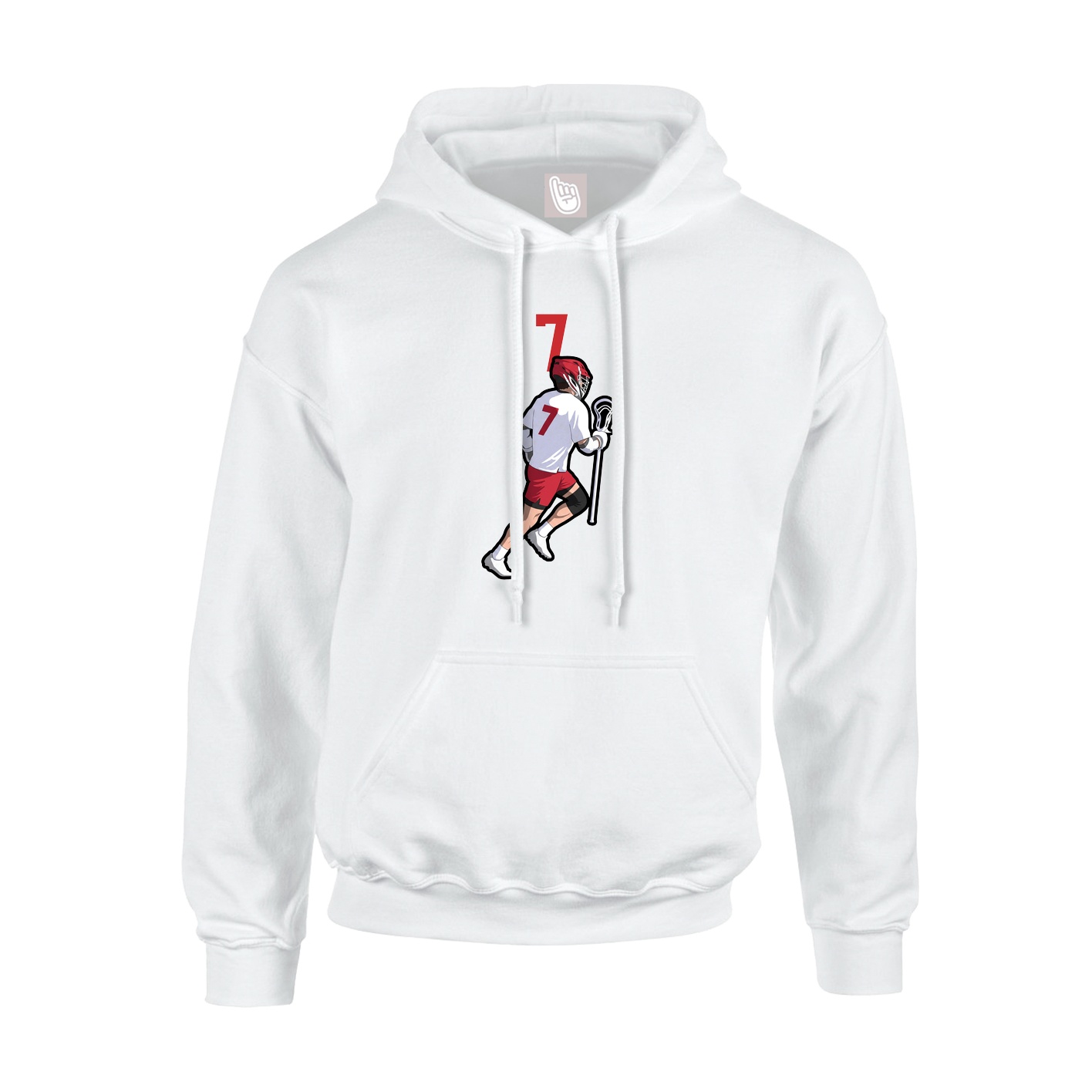 Hoodie — Number Top in White