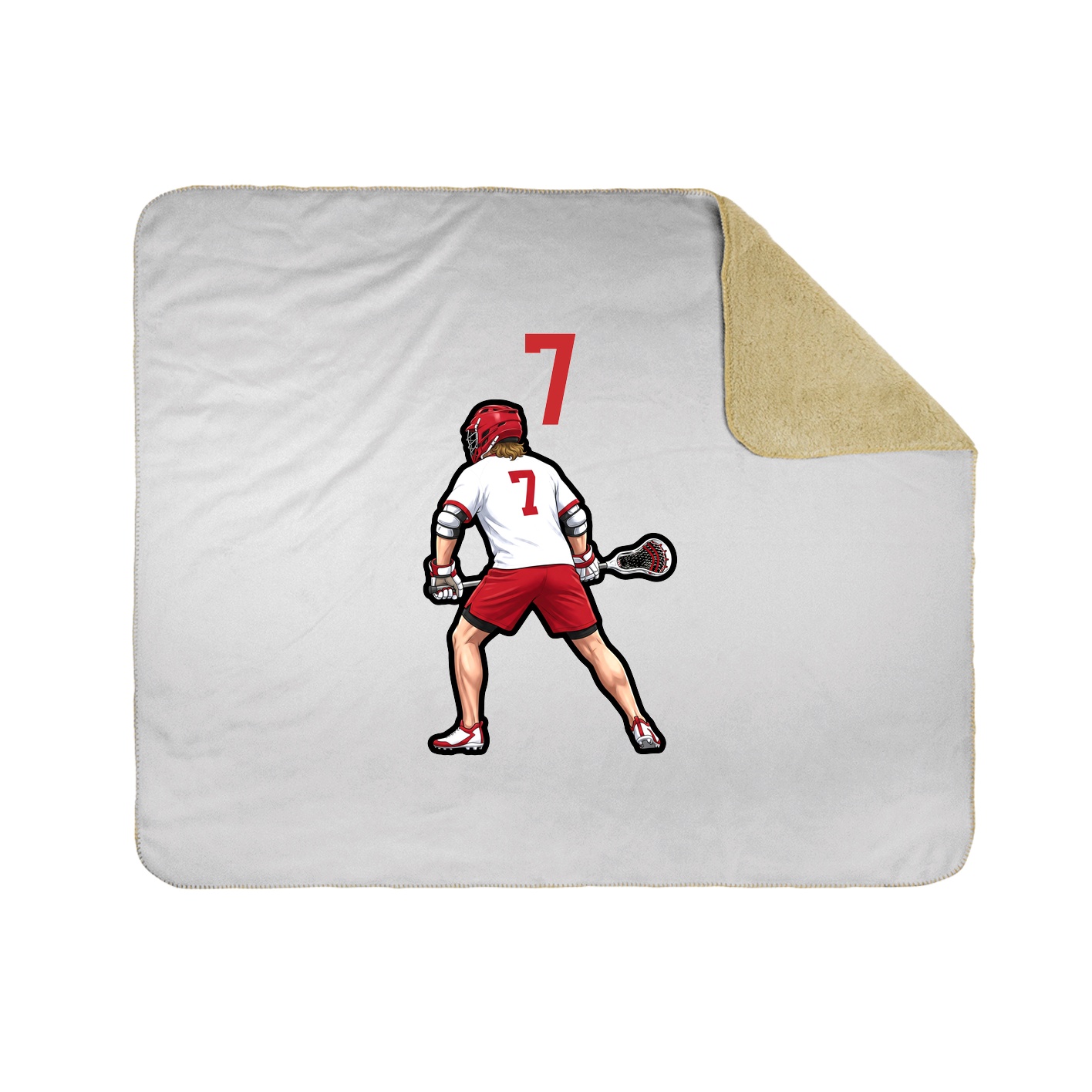 Throw Blanket — Number Top in White
