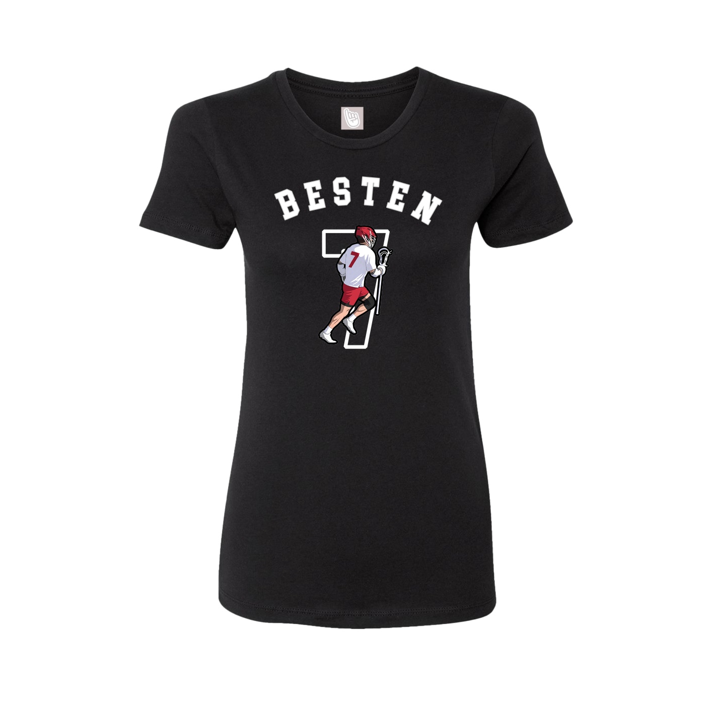 Fitted Women's Tee — Shirsey Arch in Black