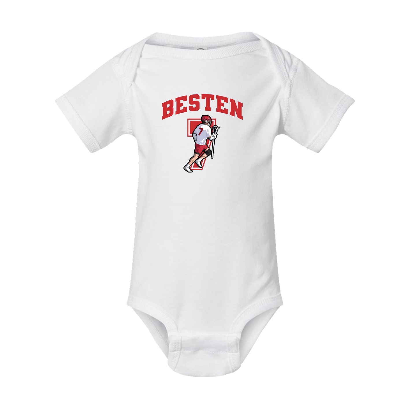 Baby Onesie — Number in White