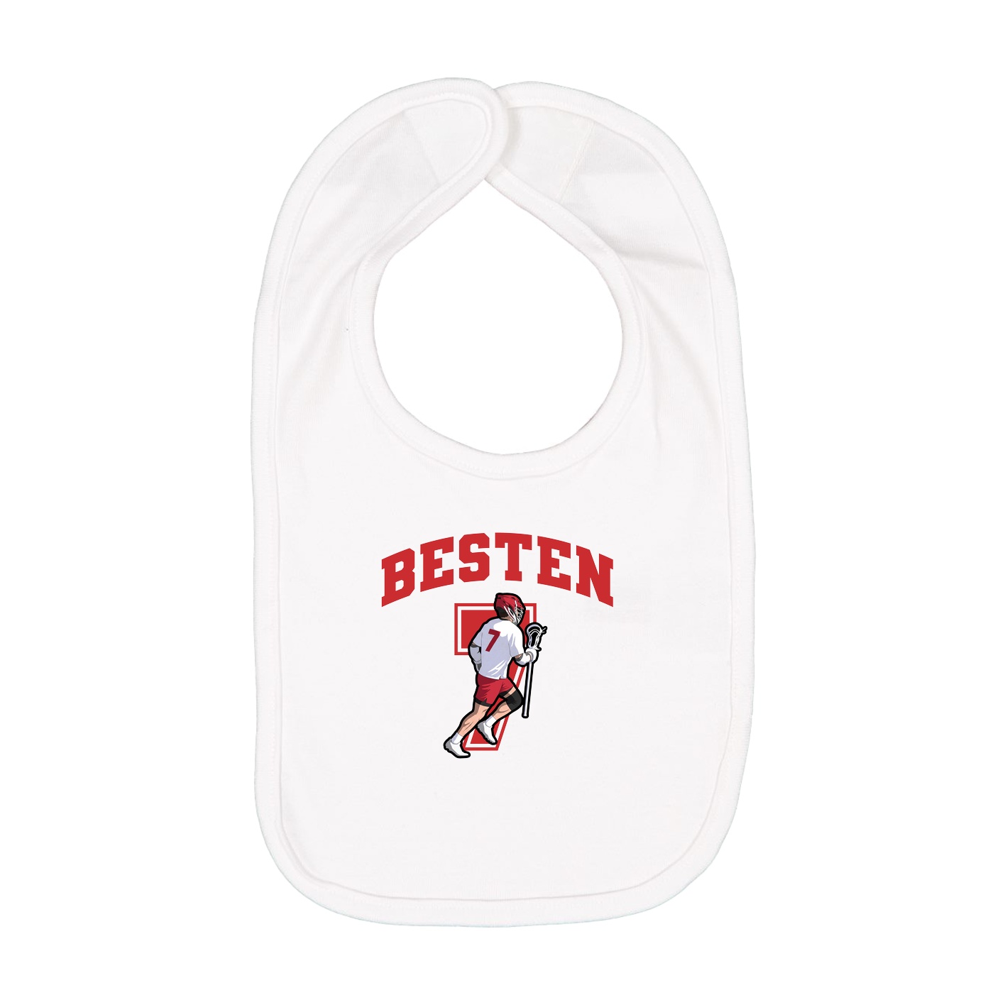Infant Bib — Number in White